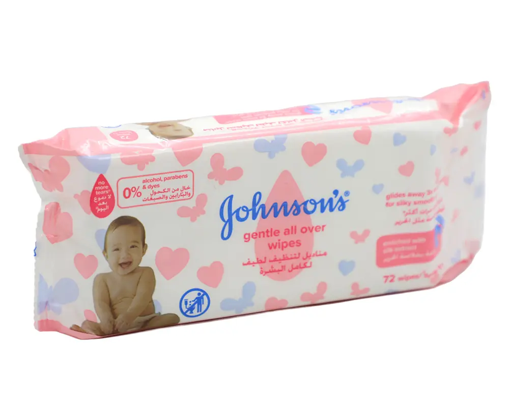 Johnson's Gentle All Over Wipes 72 Wipes
