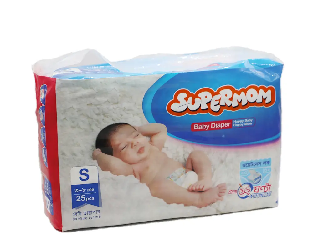 Supermom Baby Diaper S (3-8Kg) 28(±)3Pcs