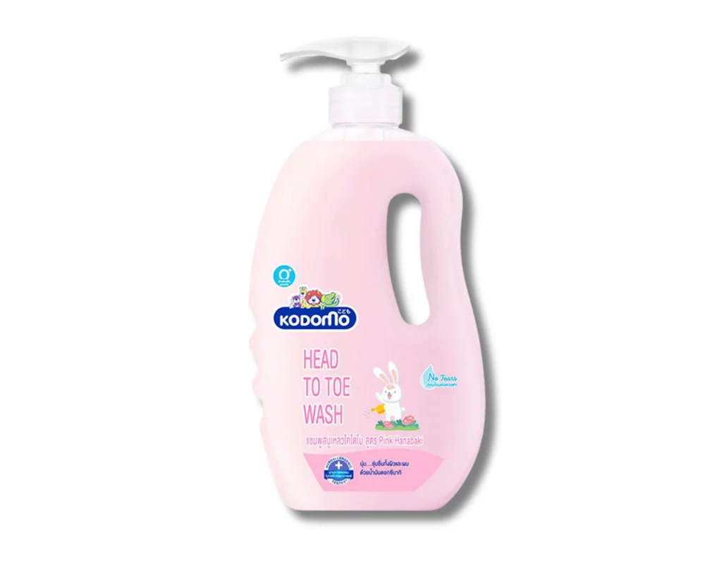 Kodomo Head To Toe Wash Pink Hanabaki 800ml
