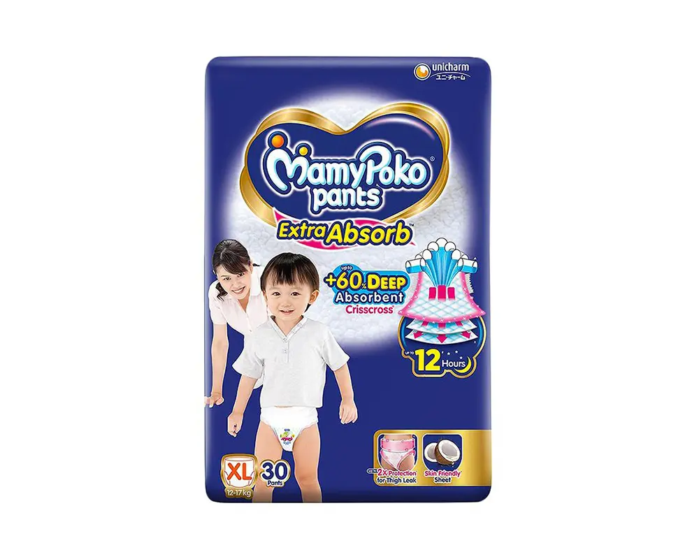 MamyPoko Pants Diaper XL (12-17Kg) 32(±)2Pcs (India)