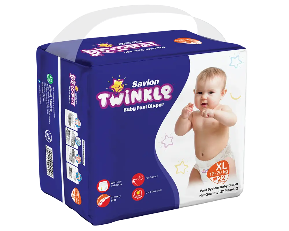 Savlon Twinkle Baby Pant Diaper XL 22Pcs