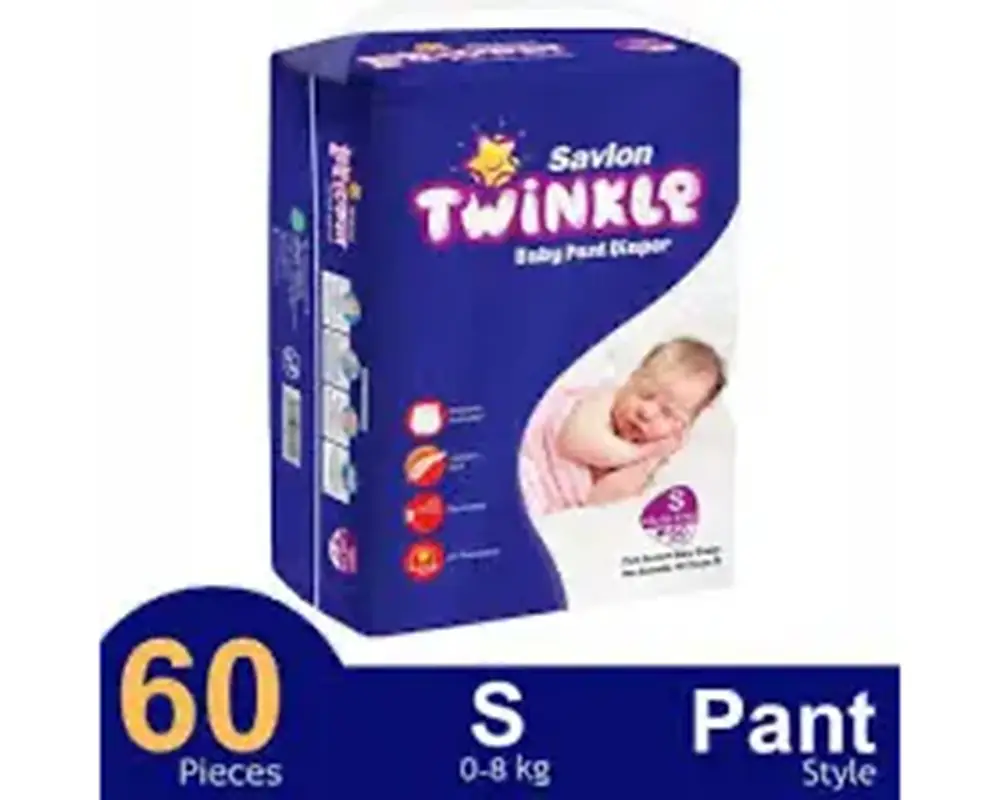 Savlon Twinkle Baby Pant Diaper S 60Pcs