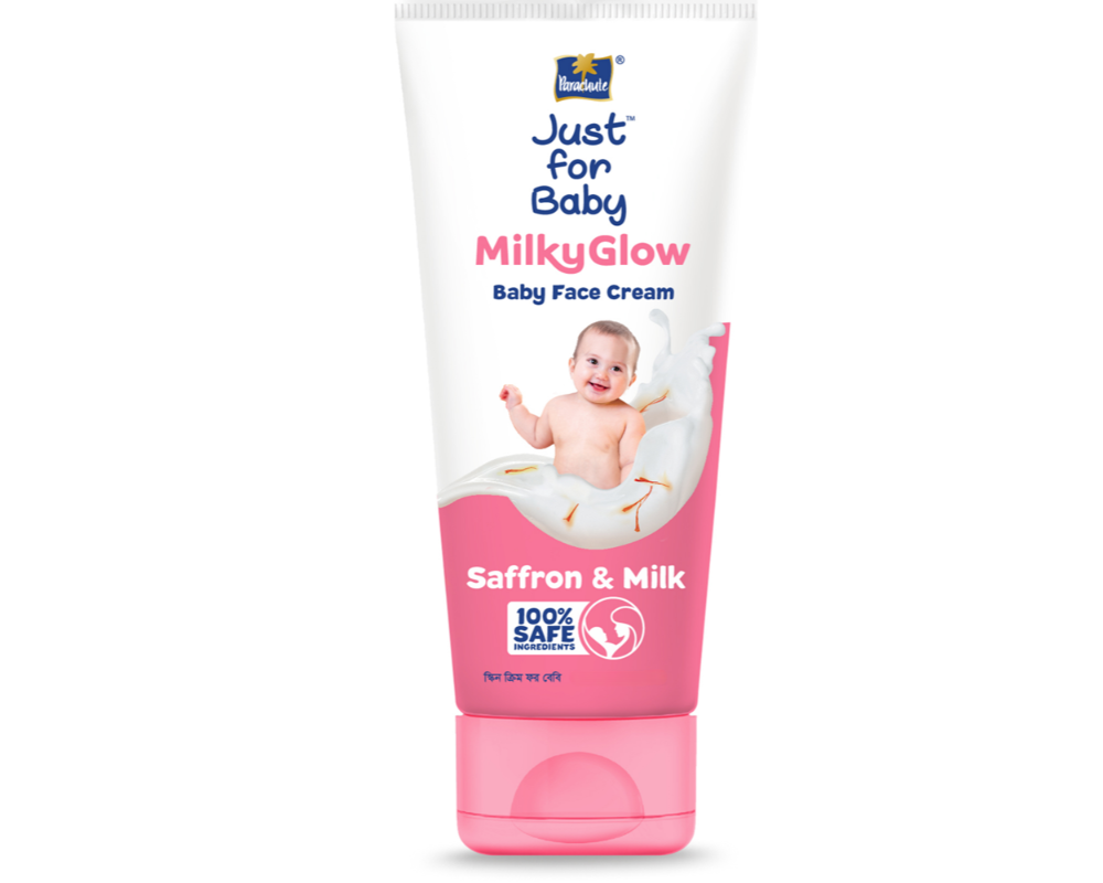 Parachute Just For Baby Milky Glow Face Cream 100ml (Buy1 Get50ml FC. Free)