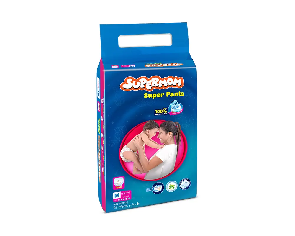 Supermom Super Pants Diaper M (6-12Kg) 5Pcs