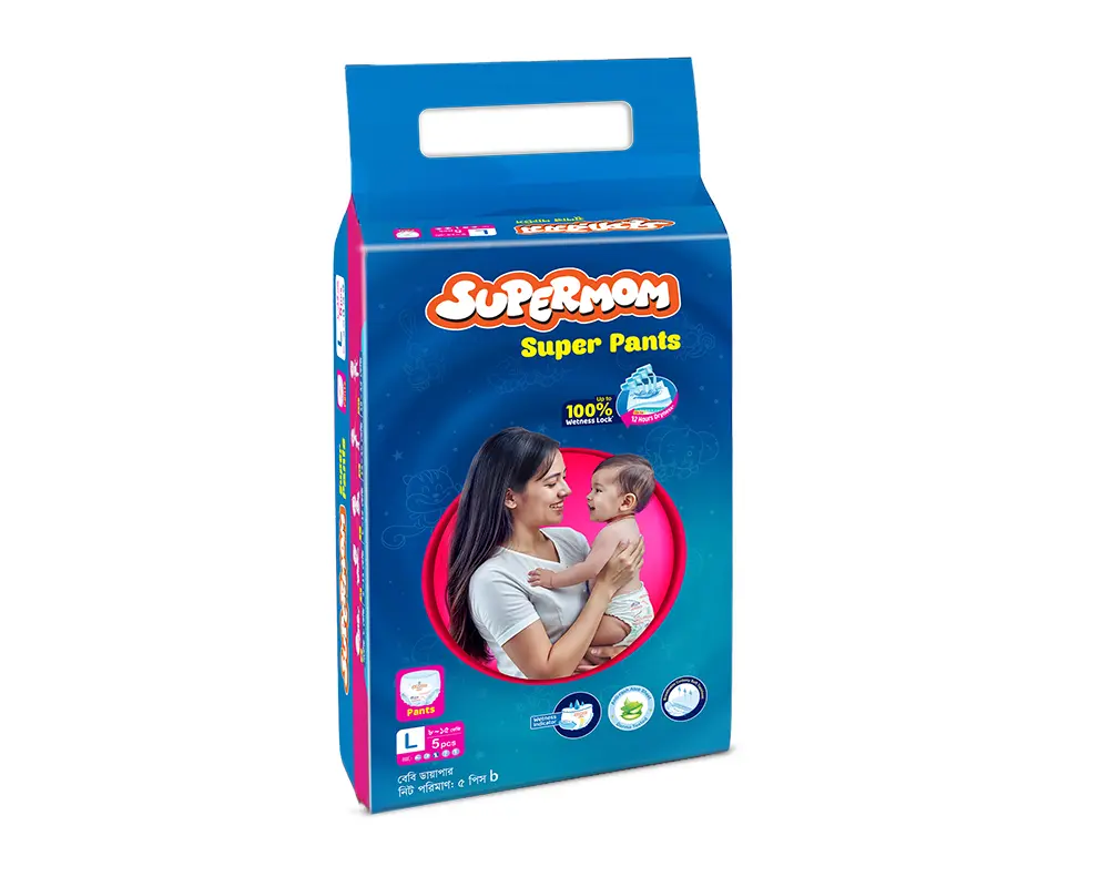 Supermom Super Pants Diaper L (8-15Kg) 5Pcs