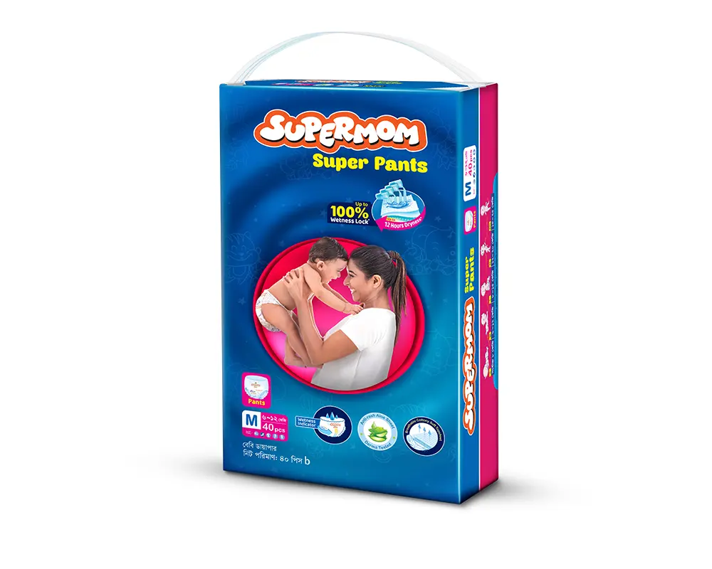 Supermom Super Pants Diaper M (6-12Kg) 40Pcs