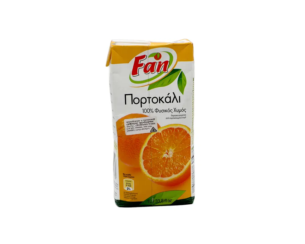 Fan Orange 100% Natural Juice 1Ltr. Cyprus