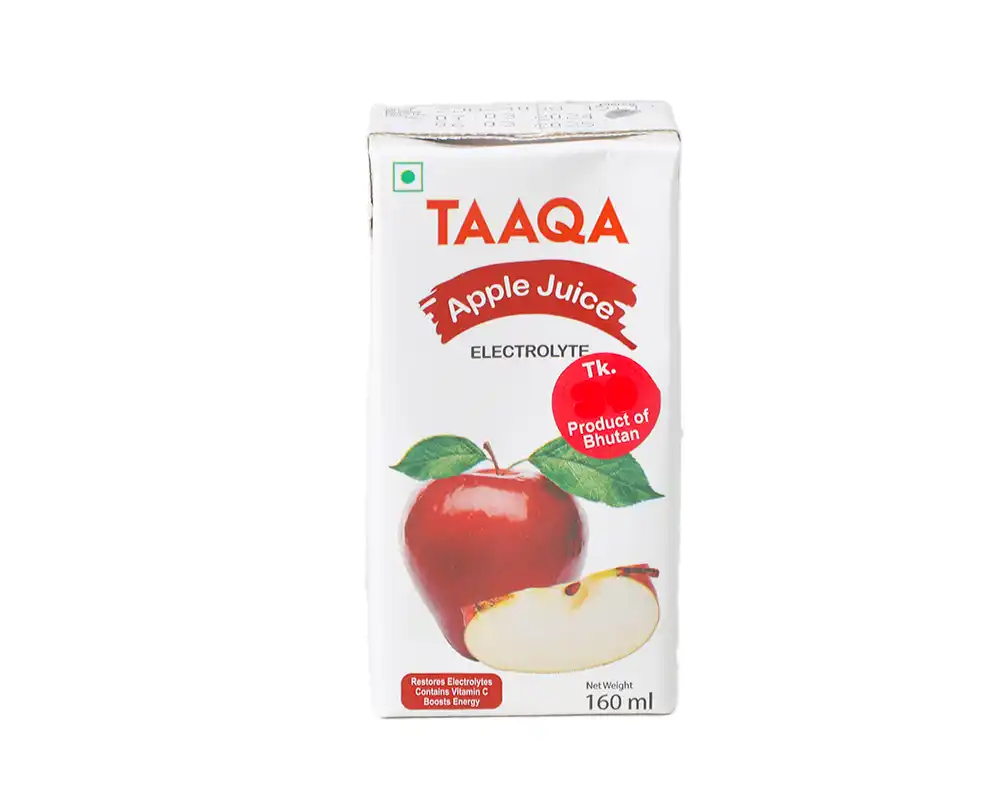 Taaqa Electrolyte Apple Juice 160ml (Bhutan)