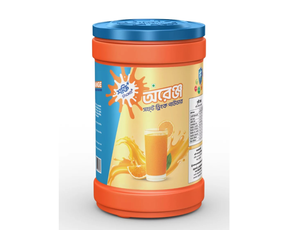 Shokti+ Orange Soft Drink Powder 1kg (Jar)