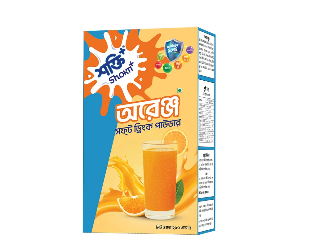 Shokti+ Orange Soft Drink Powder 250gm