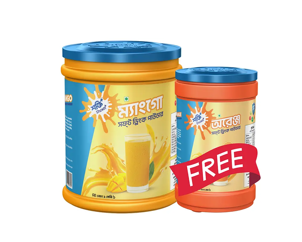 Shokti+ Mango Soft Drink Powder 1kg (Buy1 Get500gm Free) (Jar)