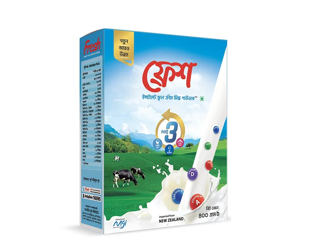 Fresh Instant Full Cream Milk Powder 400gm (BIB)