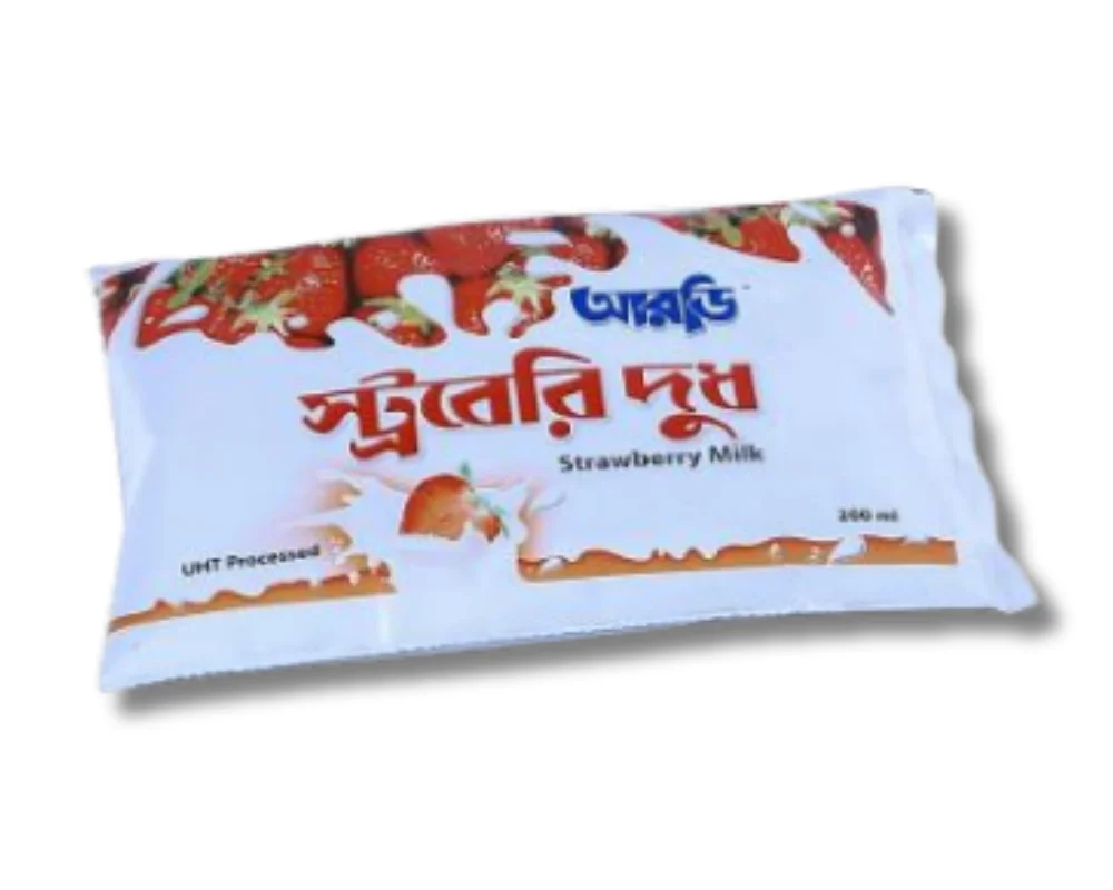 RD UHT Strawberry Milk 200ml (Poly Pack)