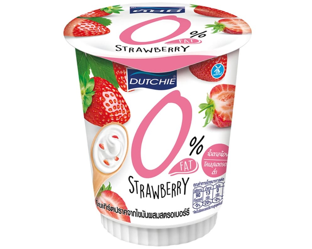 Dutchie Fat Free Strawberry Yoghurt 135gm