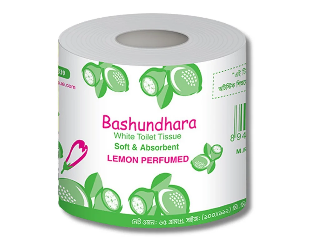 Bashundhara Toilet Tissue Lemon White Perfumed