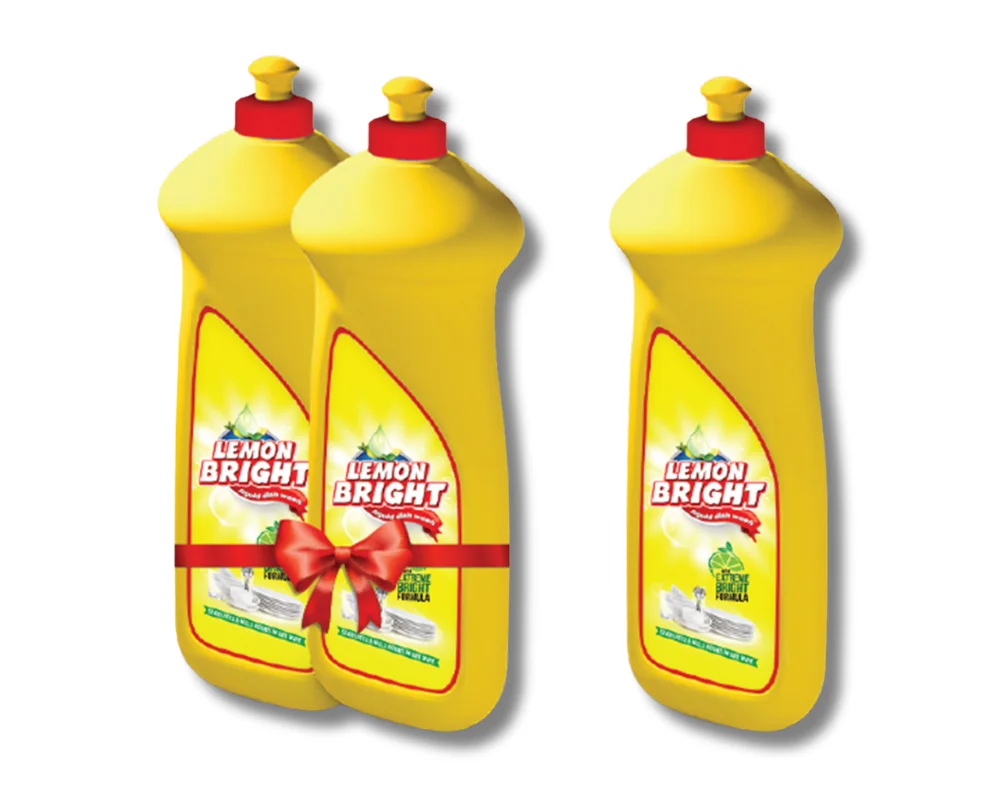 Lemon Bright Dish Wash Liquid 500gm (Buy2 Get1 Free)