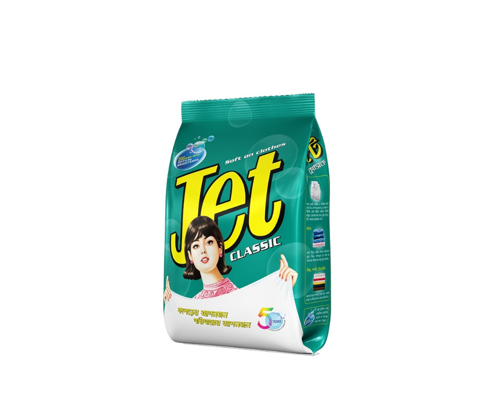 Jet Classic Detergent Powder 400(±)100gm (Poly Pack)