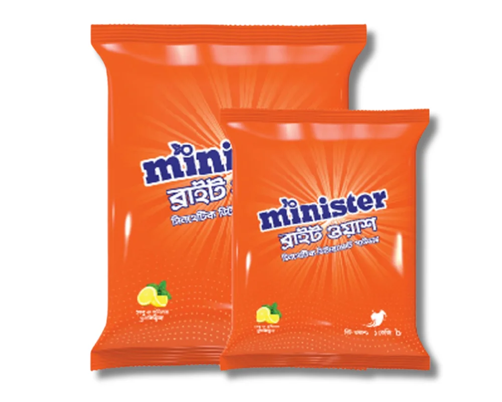 Minister Bright Wash Detergent Powder 1kg (Buy1 Get500gm Free)