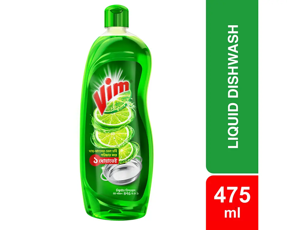 Vim Dish Wash Liquid 475(±)25ml (Buy1 Save 20 tk)