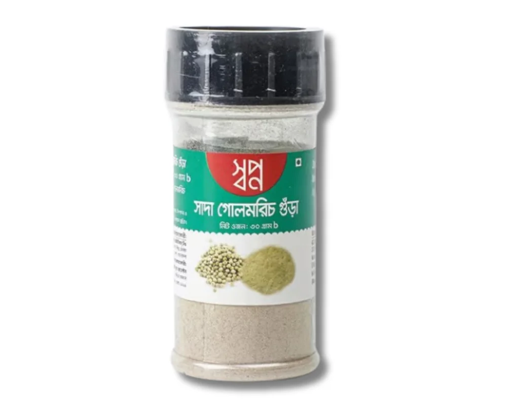 Shwapno White Pepper Powder 30gm (Jar)