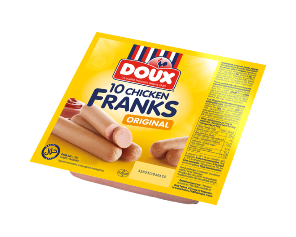 Doux Chicken Franks Original 340gm