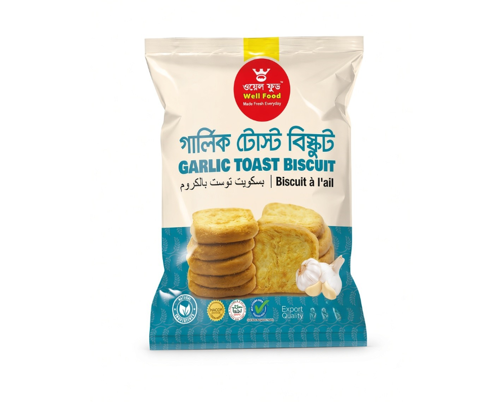 Well Food Garlic Toast Biscuits 200gm