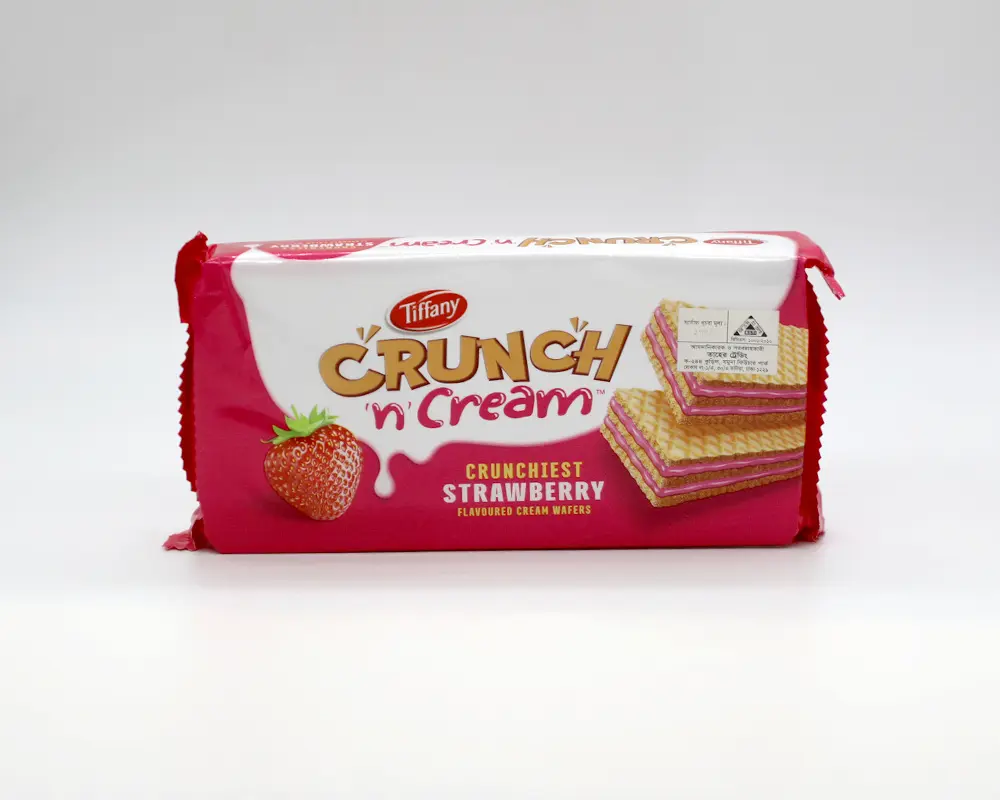 Tiffany Crunch Strawberry Cream Wafer 76(±)11gm