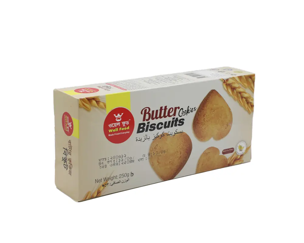 Well Food Butter Cookies Biscuits 250gm
