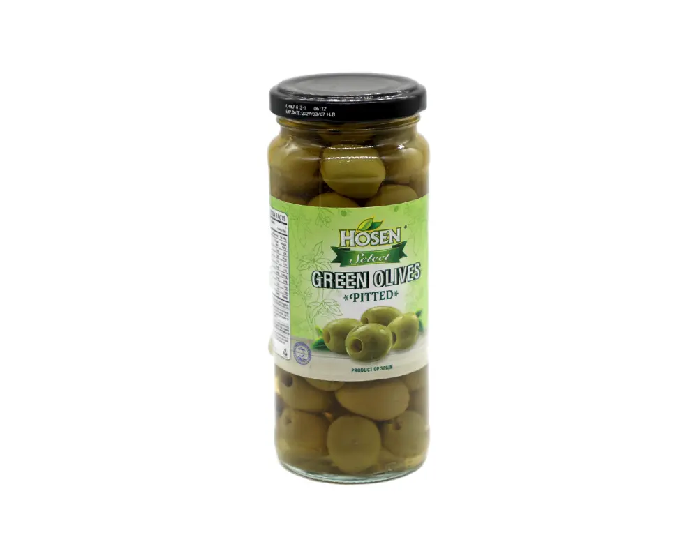 Hosen Green Olives Pitted 345gm