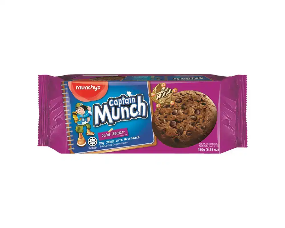 Munchy's Captain Munch Double Chocolate Cookies 180gm