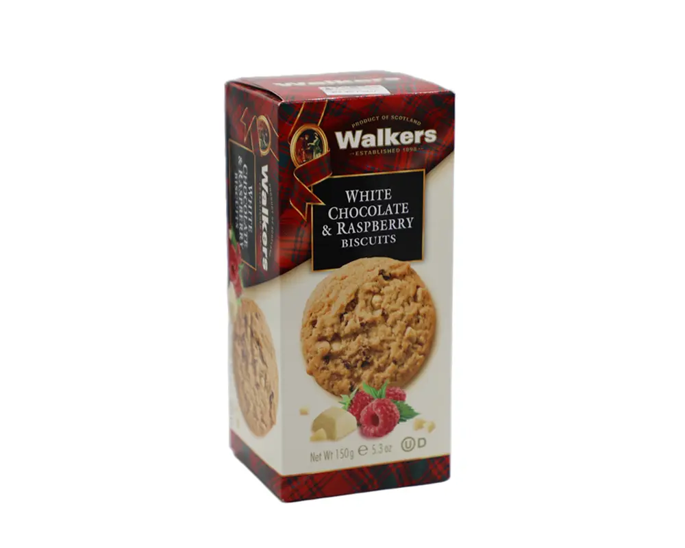 Walkers White Chocolate & Raspberry Biscuits 150gm