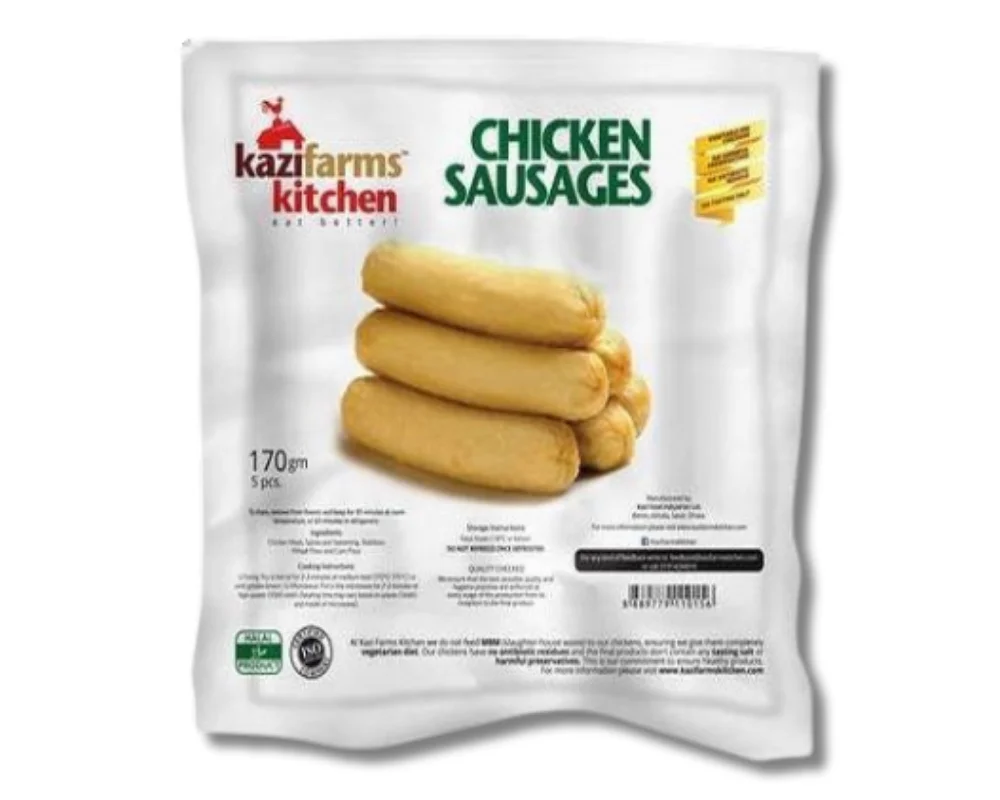 KaziFarms Kitchen Plain Chicken Sausages 340gm