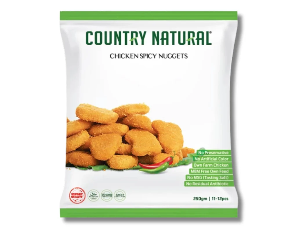 Country Natural Chicken Spicy Nuggets 250gm