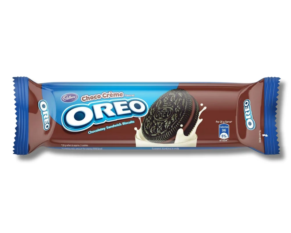Cadbury Oreo Chocolate Sandwich Biscuits 125.25(±)8.35gm