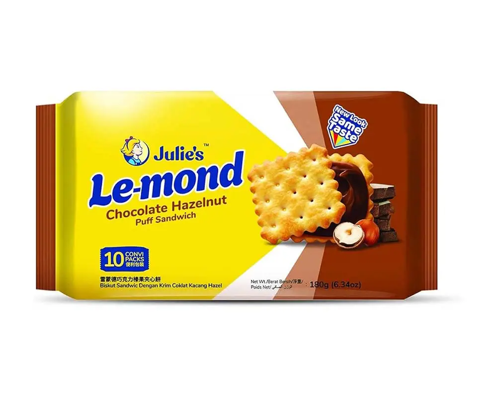 Julies Puff Sandwish Chocolate Hazelnut Cream 180gm