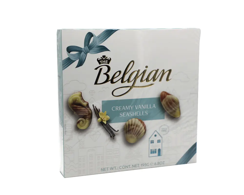 Belgian Creamy Vanilla Seashells Chocolate 195gm