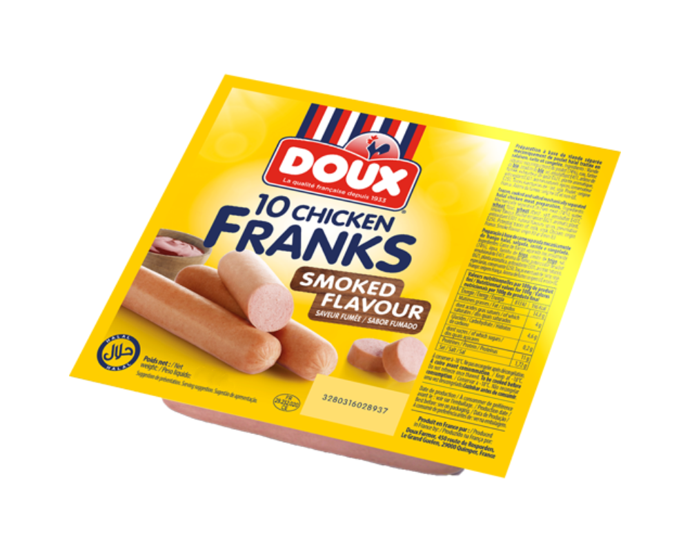Doux Chicken Franks Smoked 340gm