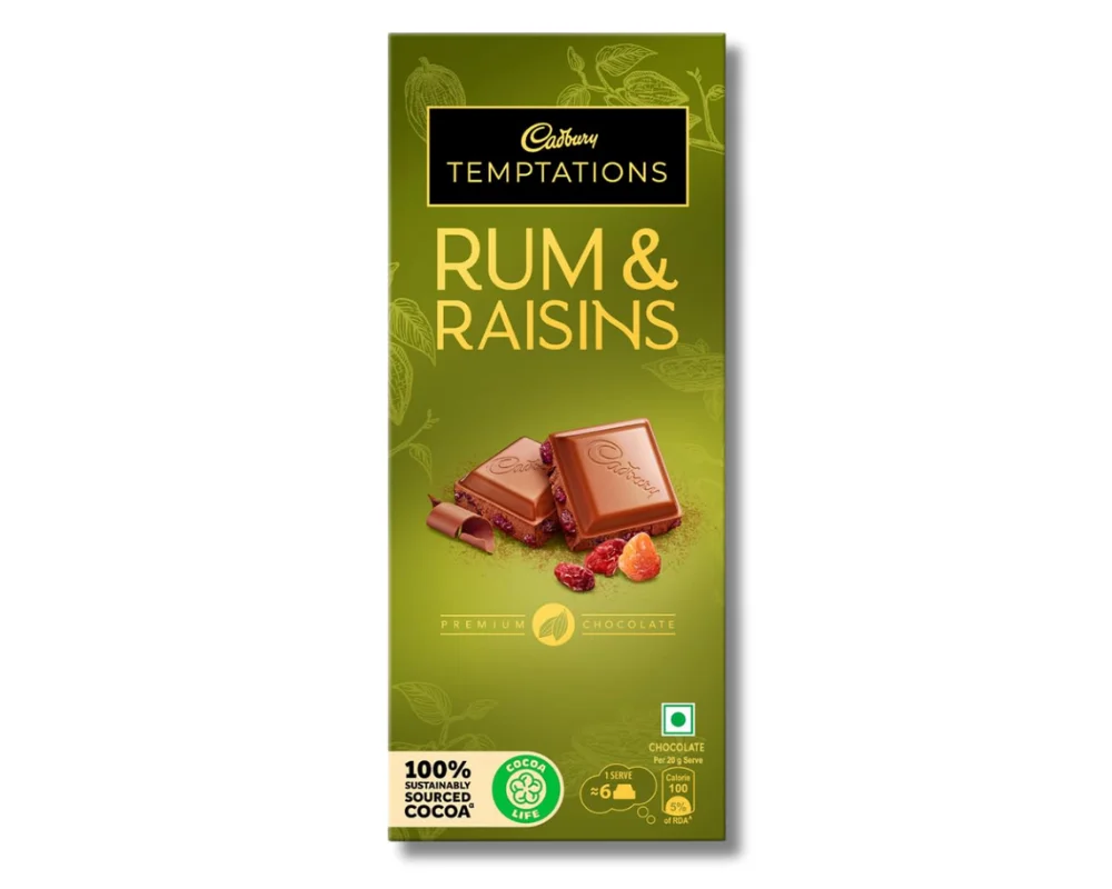 Cadbury Temptations Rum Raisins 72gm