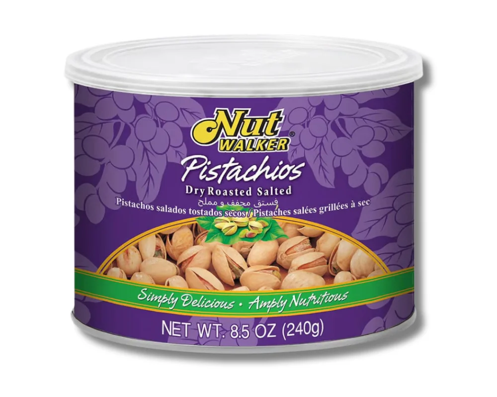 Nut Walker Pistachios Dry Roasted Salted 200(±)40gm (Tin)