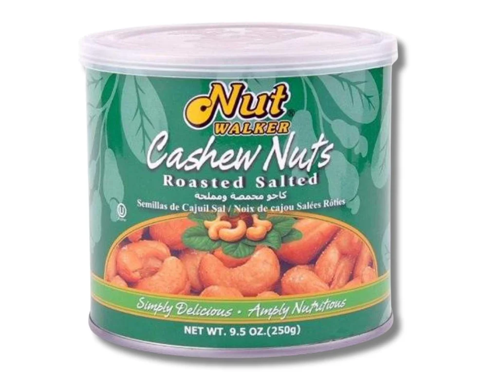 Nut Walker Cashew Nuts Roasted Salted 200(±)50gm (Tin)