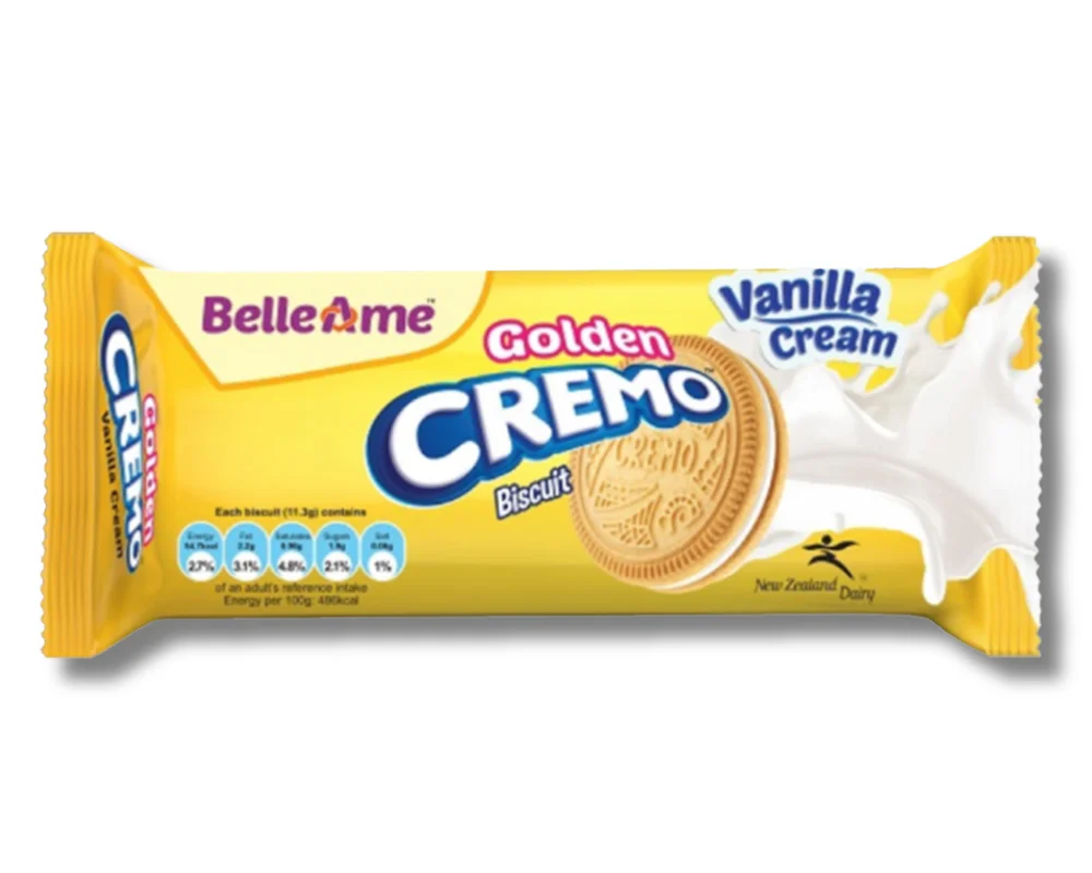 BelleAme Golden Cremo Vanilla Cream Biscuits 80(±)10gm