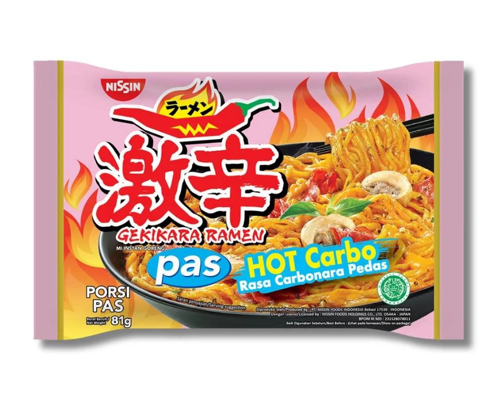 Nissin Gekikara Ramen Hot Carbo 81gm Indonesia