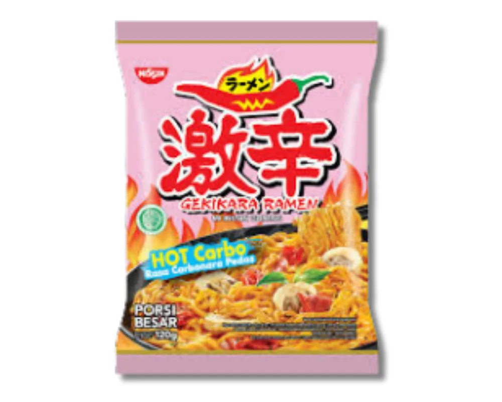 Nissin Gekikara Ramen Hot Carbo 120gm Indonesia
