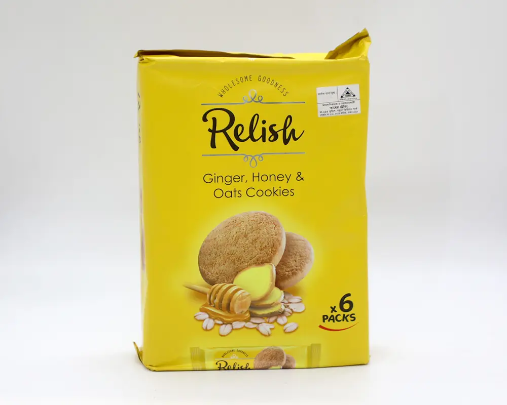 Relish Ginger Honey & Oats Cookies 6X42gm (Oman)