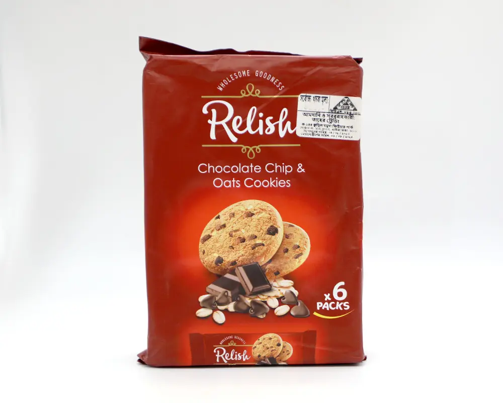 Relish Chocolate Chips & Oats Cookies 6X42gm (Oman)