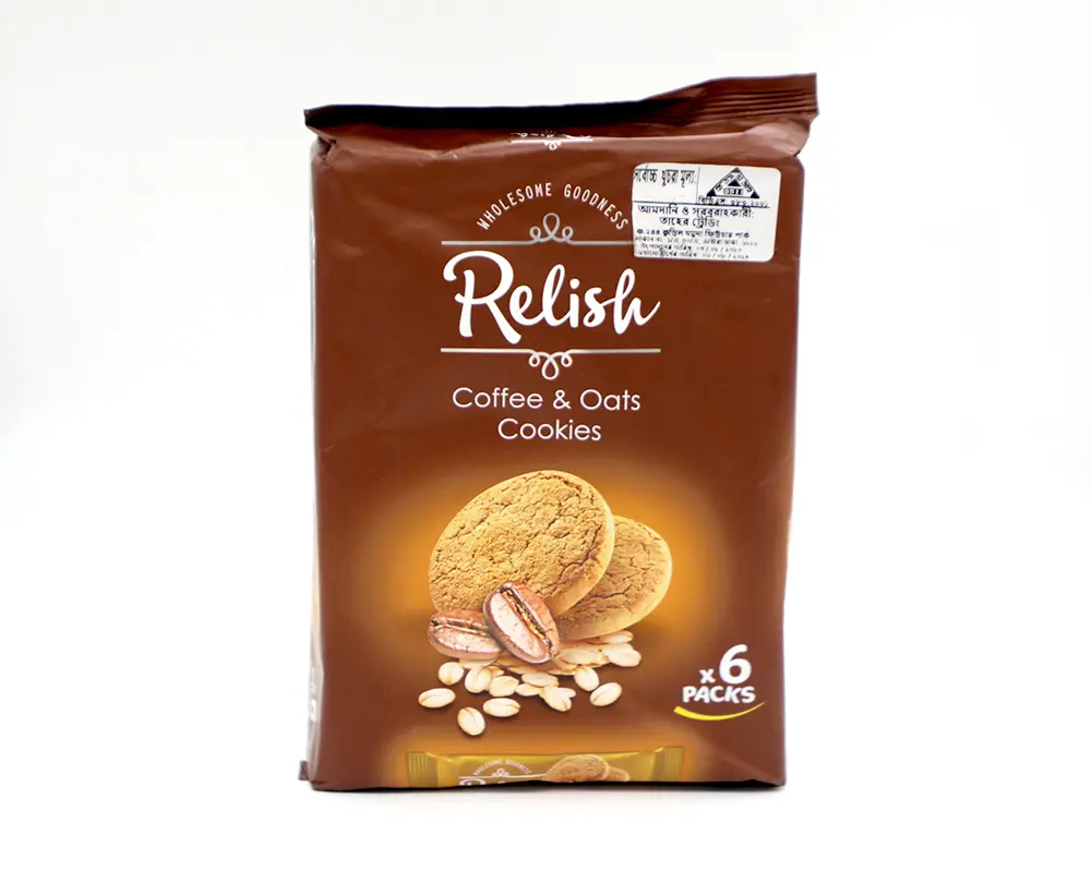 Relish Coffee & Oats Cookies 6X42gm (Oman)