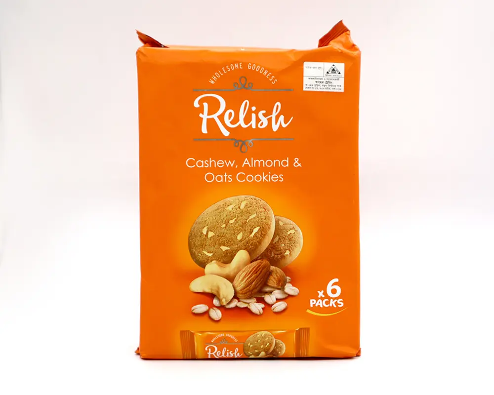 Relish Cashew Almond & Oats Cookies 6X42gm (Oman)