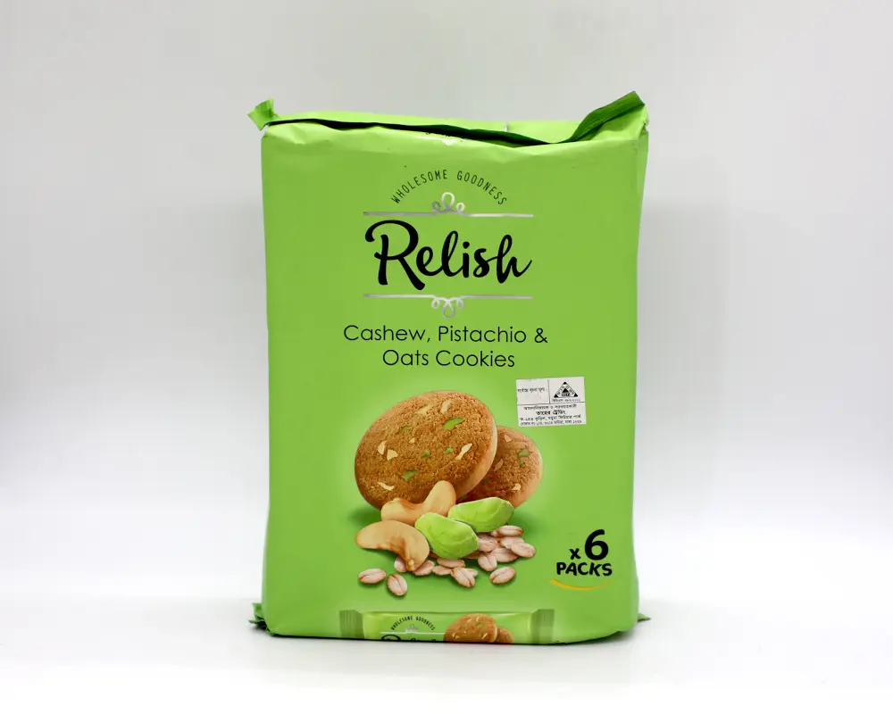 Relish Cashew Pistachio & Oats Cookies 6X42gm (Oman)