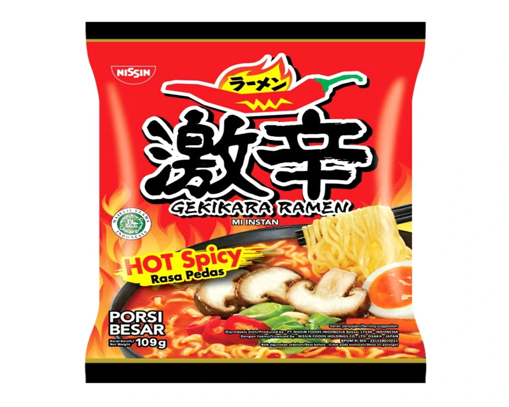 Nissin Rasa Pedas Hot Spicy 108(±)1gm Indonesian