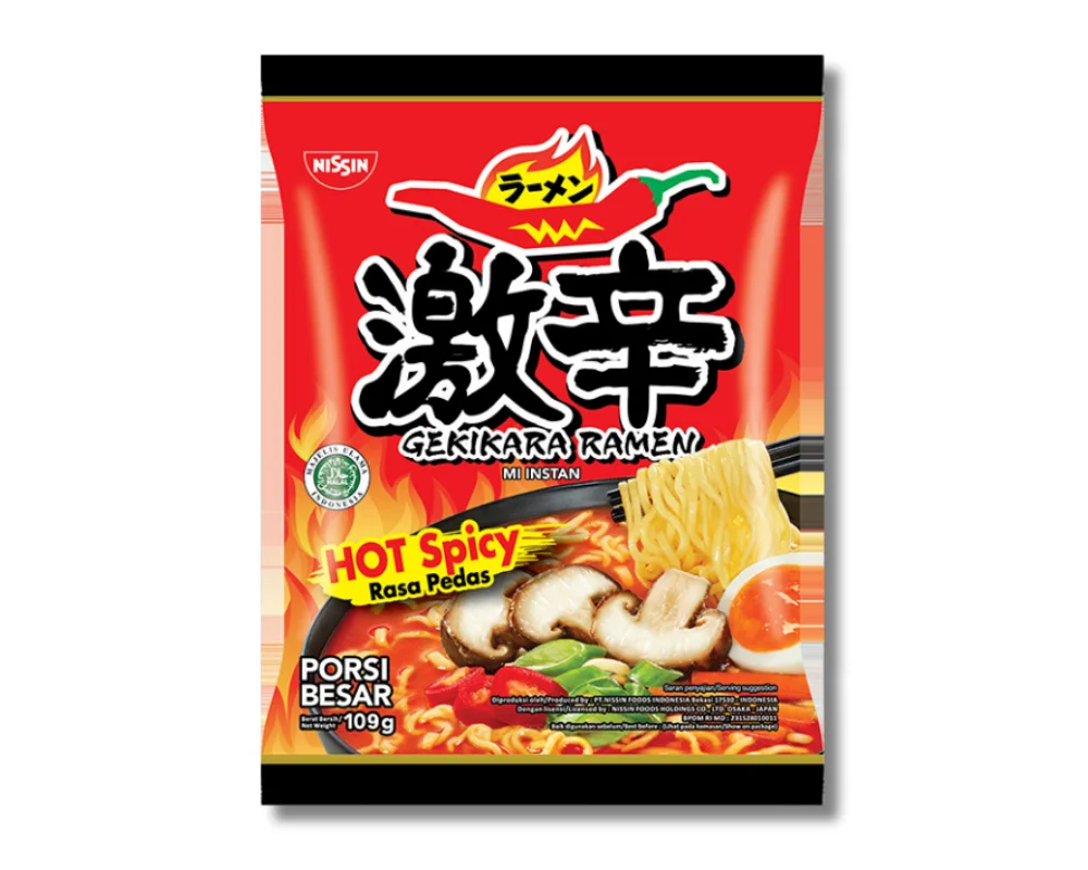 Nissin Gekikara Rasa Ayam Pedas Hot Chicken Ramen 118gm Indonesia